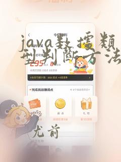 java数据类型判断方法