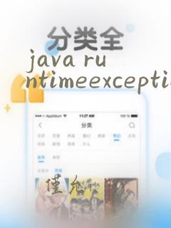 java runtimeexception