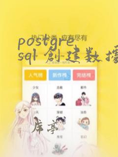 postgresql 创建数据库 用户