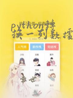 python转换一列数据到多列