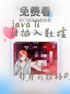 java list插入数据