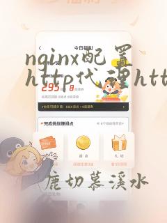 nginx配置http代理https