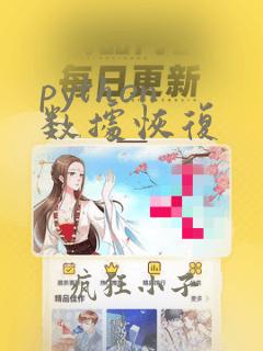 python 数据恢复