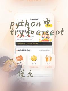 python中try和except