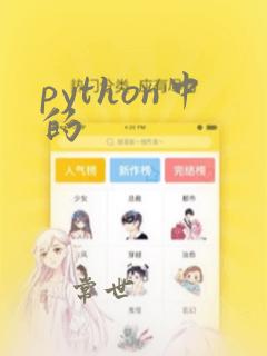 python中的