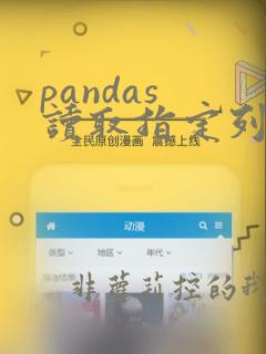 pandas 读取指定列