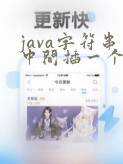 java字符串中间插一个字符