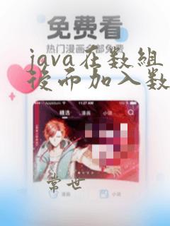 java在数组后面加入数据