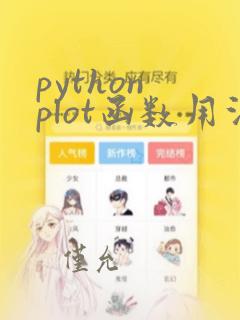 python plot函数用法