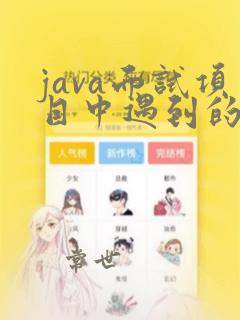 java面试项目中遇到的问题与解决