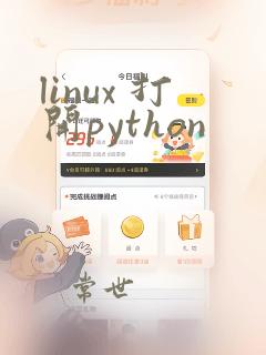 linux 打开python