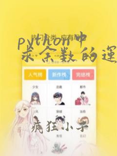 python中求余数的运算符