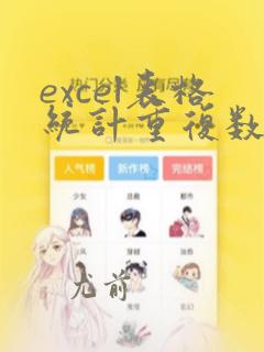 excel表格统计重复数据个数