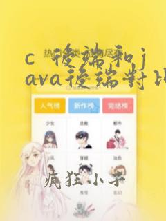 c  后端和java后端对比