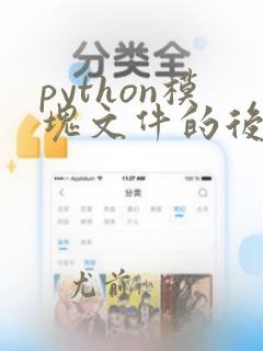 python模块文件的后缀名