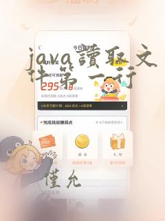 java读取文件第一行