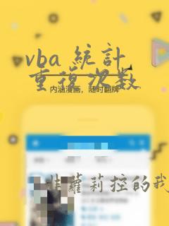 vba 统计 重复次数