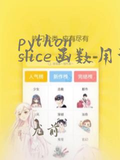 python slice函数用法
