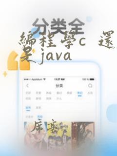 编程学c  还是java