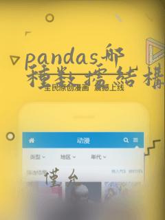 pandas哪种数据结构相当于一张excel
