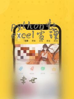 python对excel处理