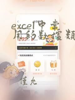 excel中常用的数据类型