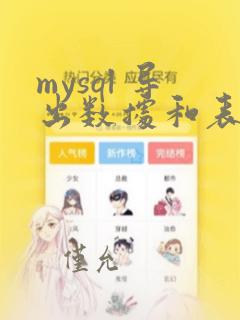mysql 导出数据和表结构