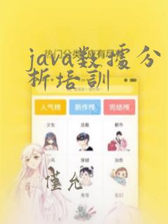 java数据分析培训