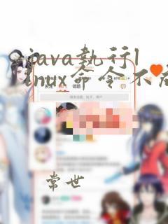 java执行linux命令不成功