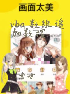 vba 数组追加数据