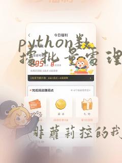 python数据批量处理
