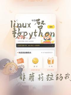 linux 启动python