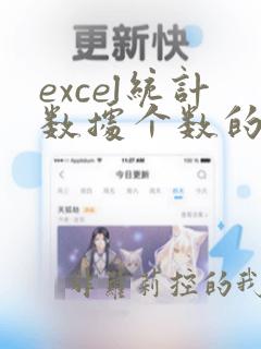 excel统计数据个数的函数