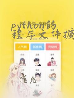 python的程序文件扩展名