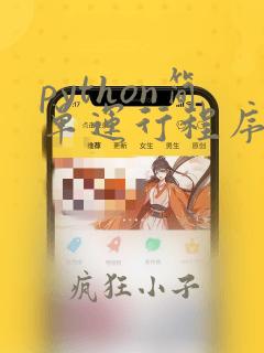 python简单运行程序