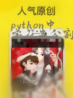 python中字符串分割