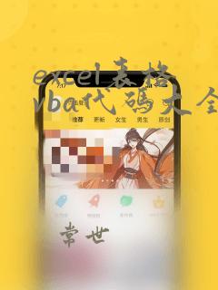 excel表格vba代码大全