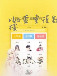 vba查重复数据