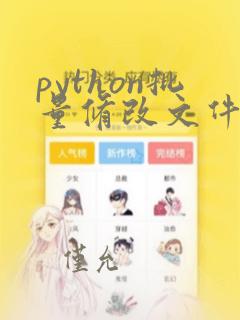 python批量修改文件名称