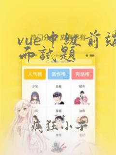 vue中级前端面试题