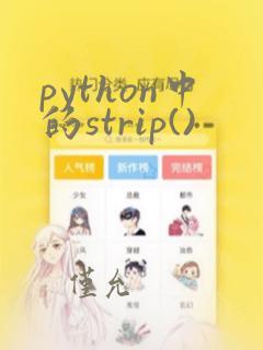 python中的strip()