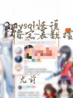 mysql恢复指定表数据