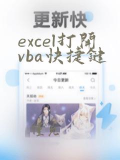 excel打开vba快捷键