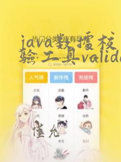 java数据校验工具validation