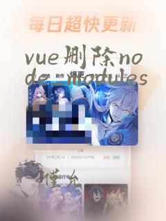 vue删除node_modules