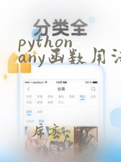 python any函数用法