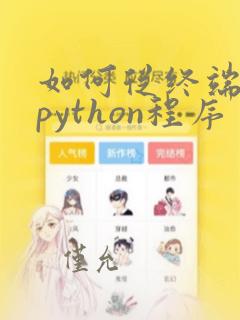 如何从终端运行python程序