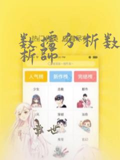 数据分析数据分析师