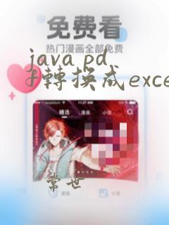 java pdf转换成excel