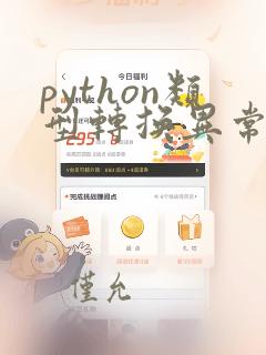 python类型转换异常